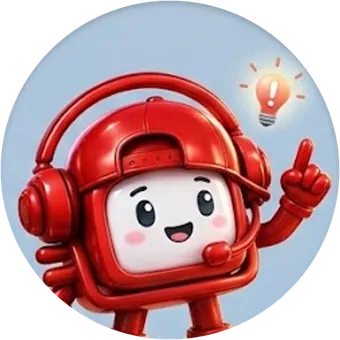 MiOSbot pointing up with a lightbulb above its head